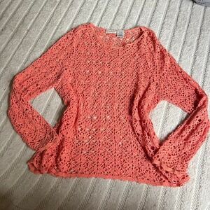 White Stag orange crochet top Size 20 boho summer party festivals beach vacation
